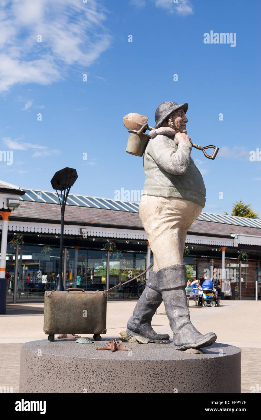 Jolly Fisherman statue at Skegness rail station, Lincolnshire, England, UK Stock Photo Alamy
