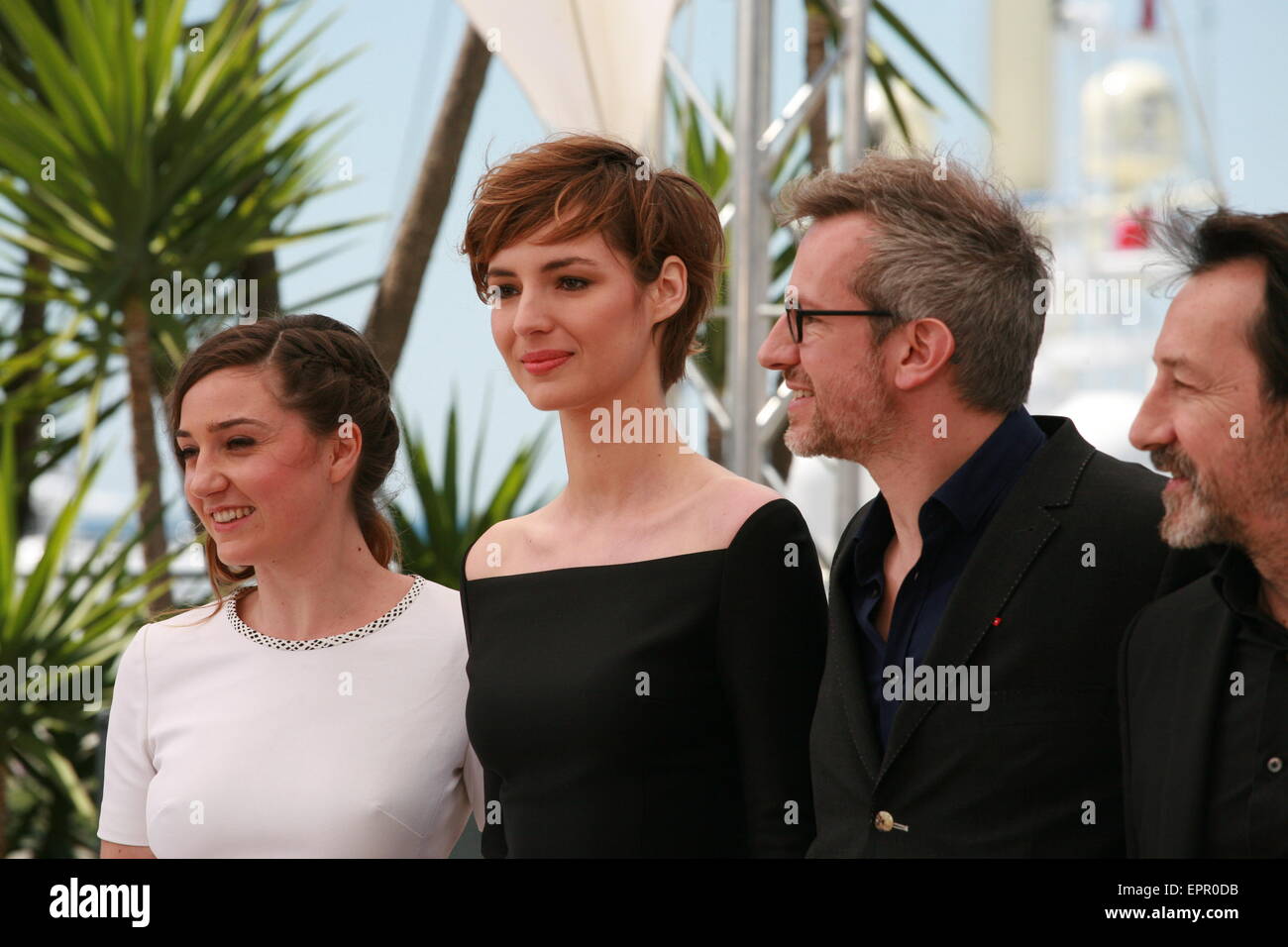 Cannes, France. 20th May, 2015.Actress Anne Benoit, Louise Bourgoin, director Laurent Lariviere and actor Jean-Hugues Anglade, at the Je Suis Un Soldat Ð I Am A Soldier film photo call at the 68th Cannes Film Festival Tuesday May 20th 2015, Cannes, France. Credit:  Doreen Kennedy/Alamy Live News Stock Photo