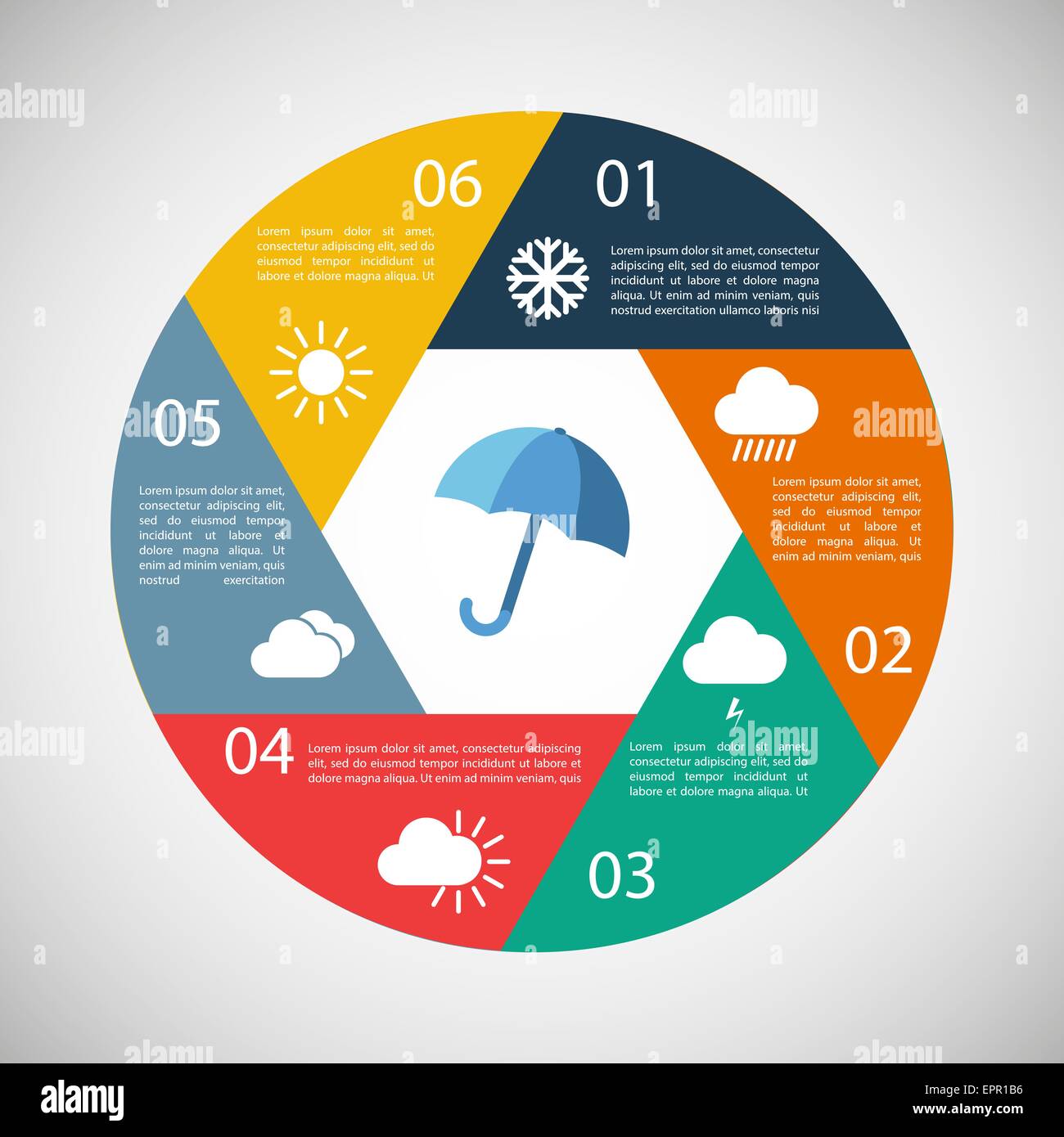 Weather infographics. Design elements for climate and temperature ...