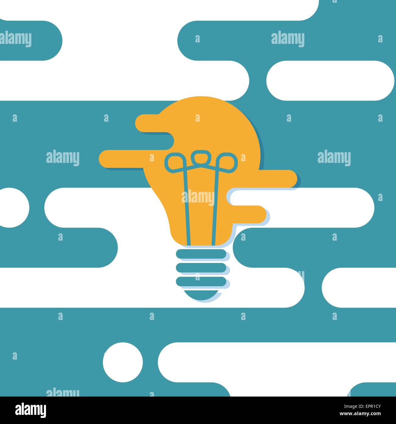 Creative idea in light bulb shape as inspiration concept. Vector design element. Flat design illustration. Stock Vector