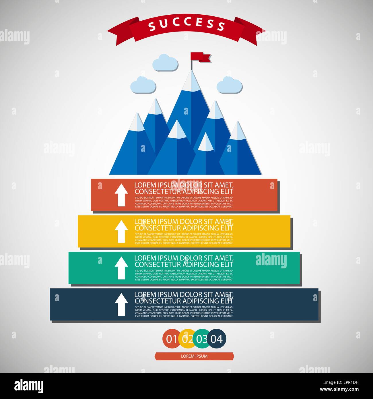 Infographic vector illustration of success and victory. Winning 