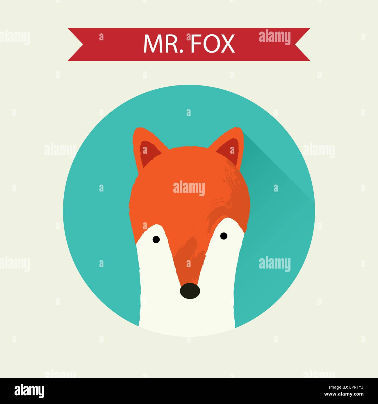 Red fox shadow Stock Vector Images - Alamy