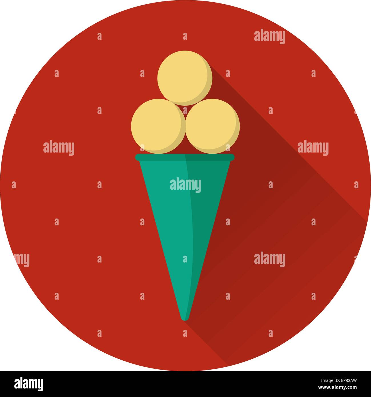 Vector illustration of flat fast food icon. Icon of ice cream for menu ...