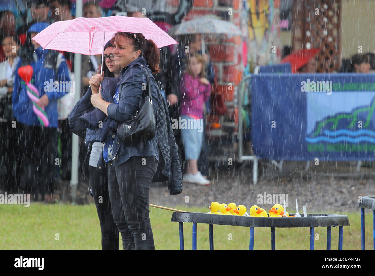 National Eisteddfod, Vale of Glamorgan, rain downpour Stock Photo