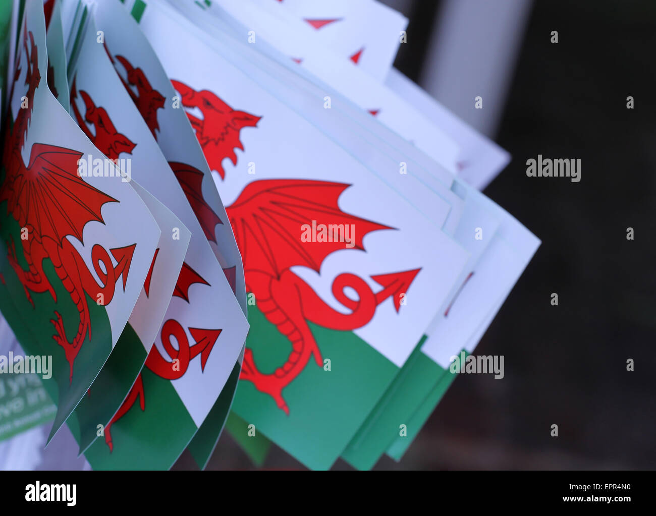 National Eisteddfod, Vale of Glamorgan, Welsh flags Stock Photo