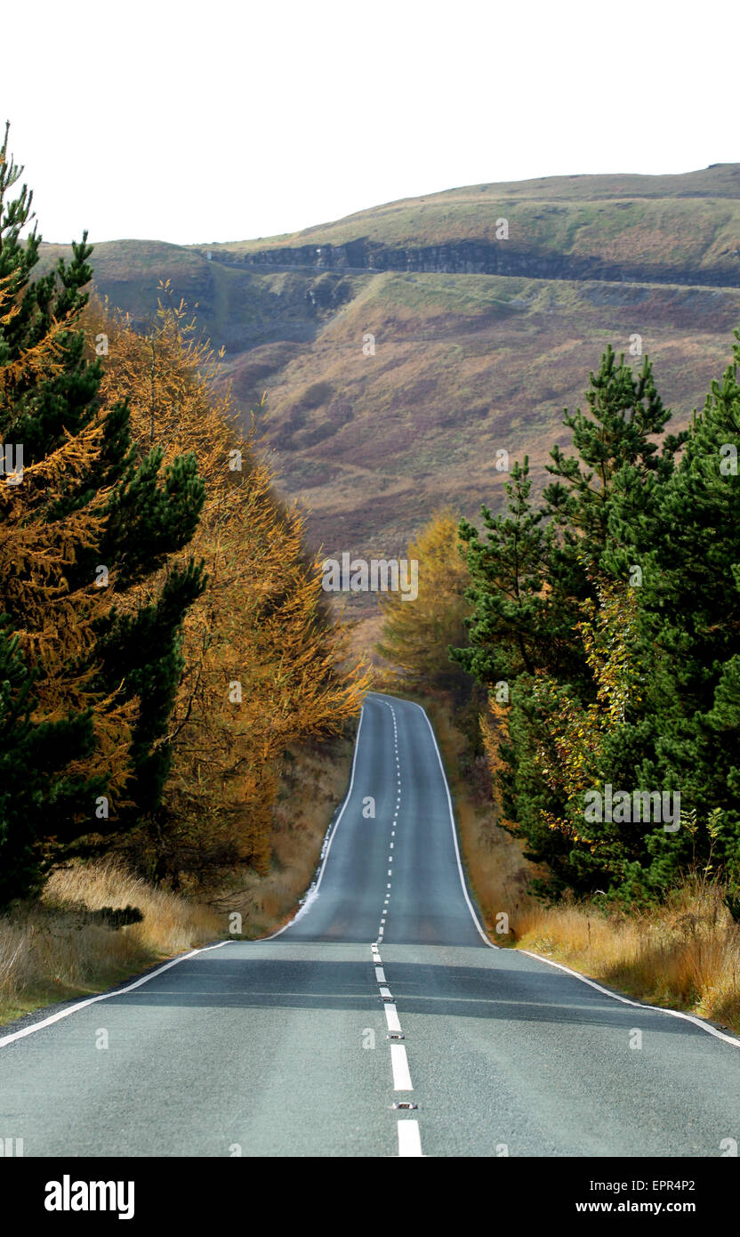 Bwlch mountain road from Treorchy to Nantymoel Stock Photo