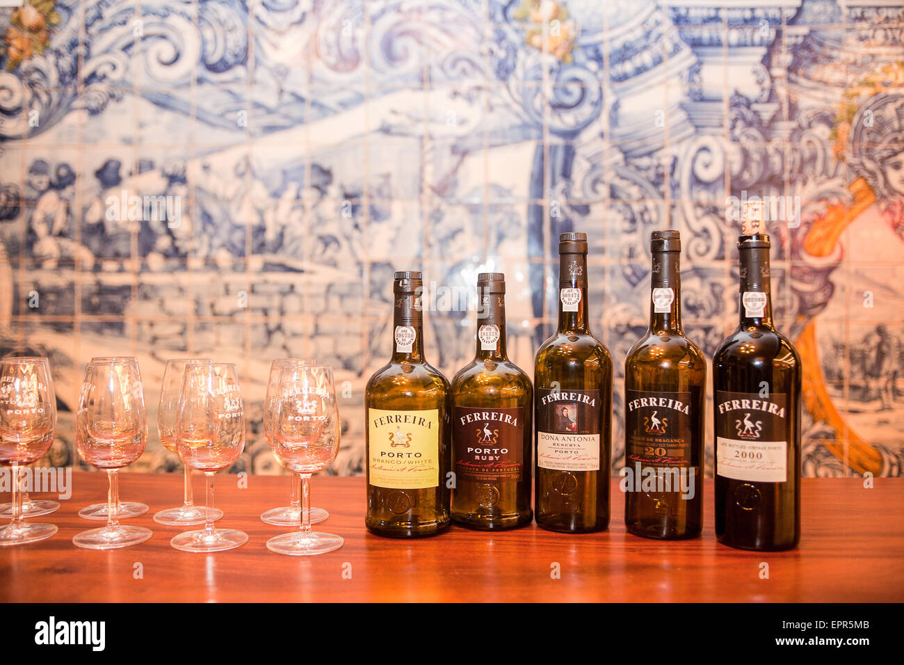 At a tasting of the famous Port wine. Here at Ferreira wine cellar. The