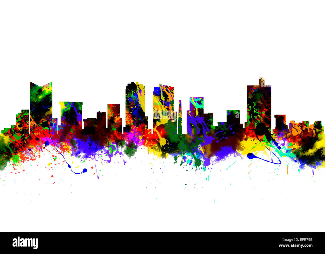 Fort worth skyline silhouette hi-res stock photography and images - Alamy