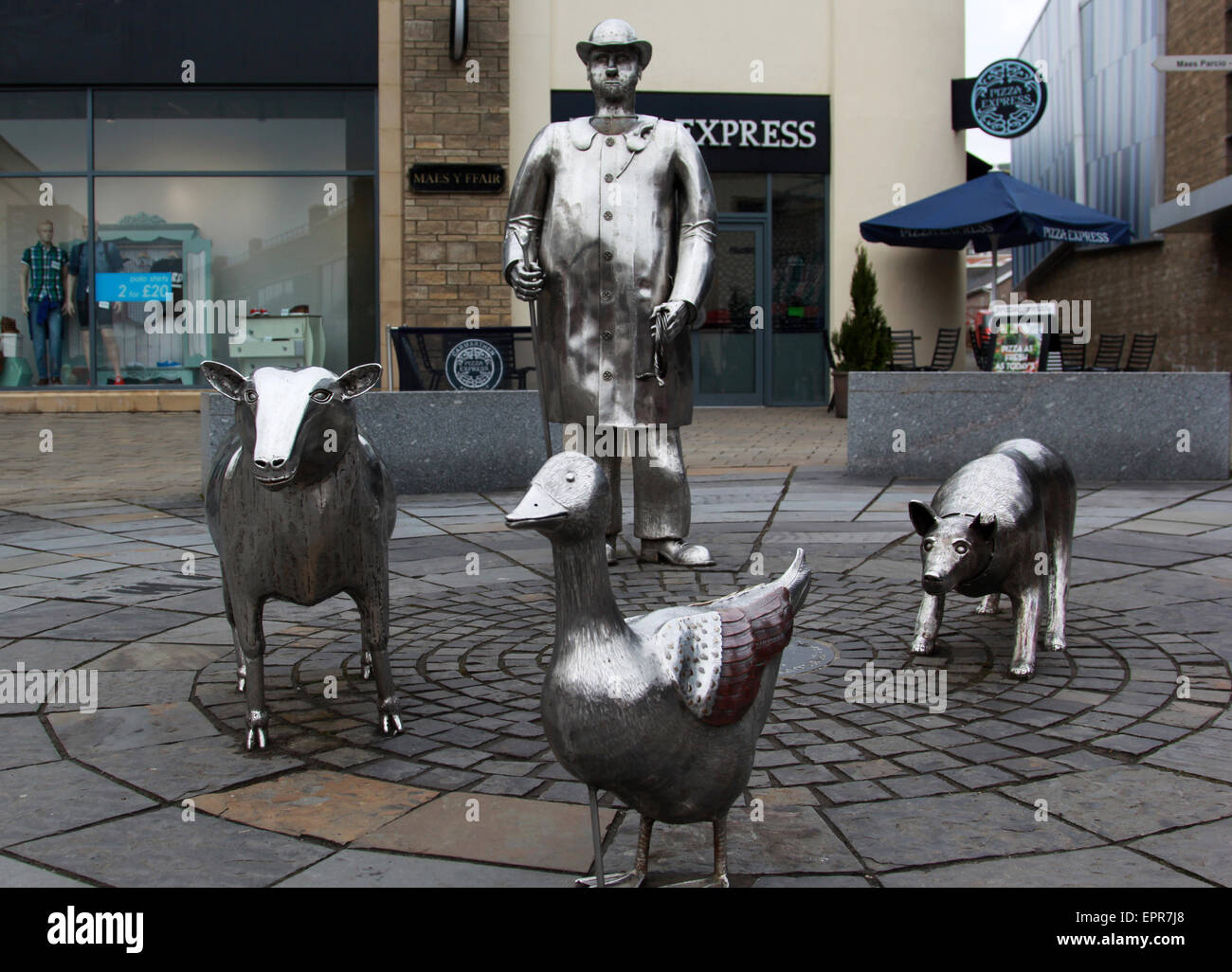 Street art in Carmarthen Town centre Stock Photo