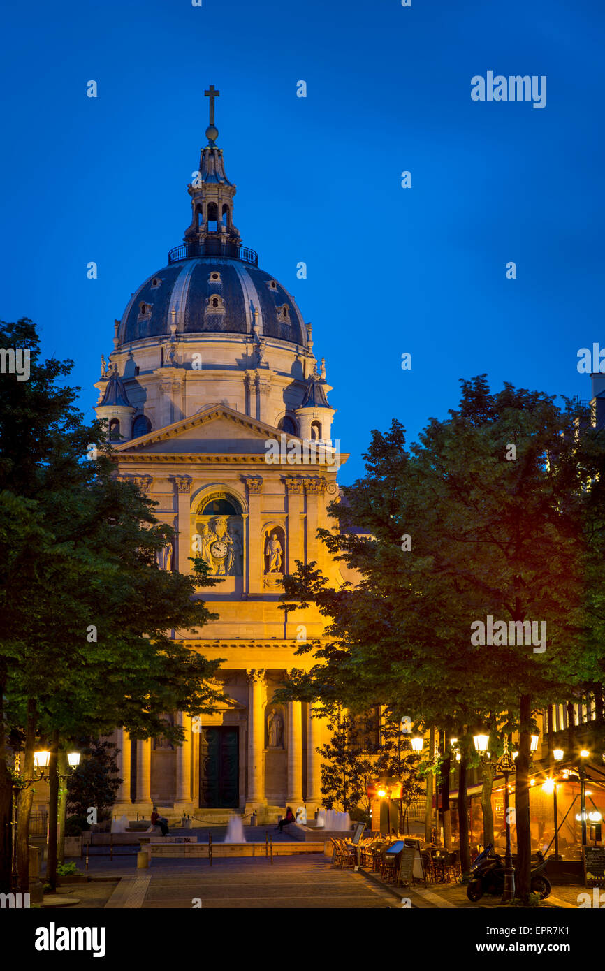 College of Sorbonne, originally a theological school founded in 1253, now a public university, Paris, France Stock Photo