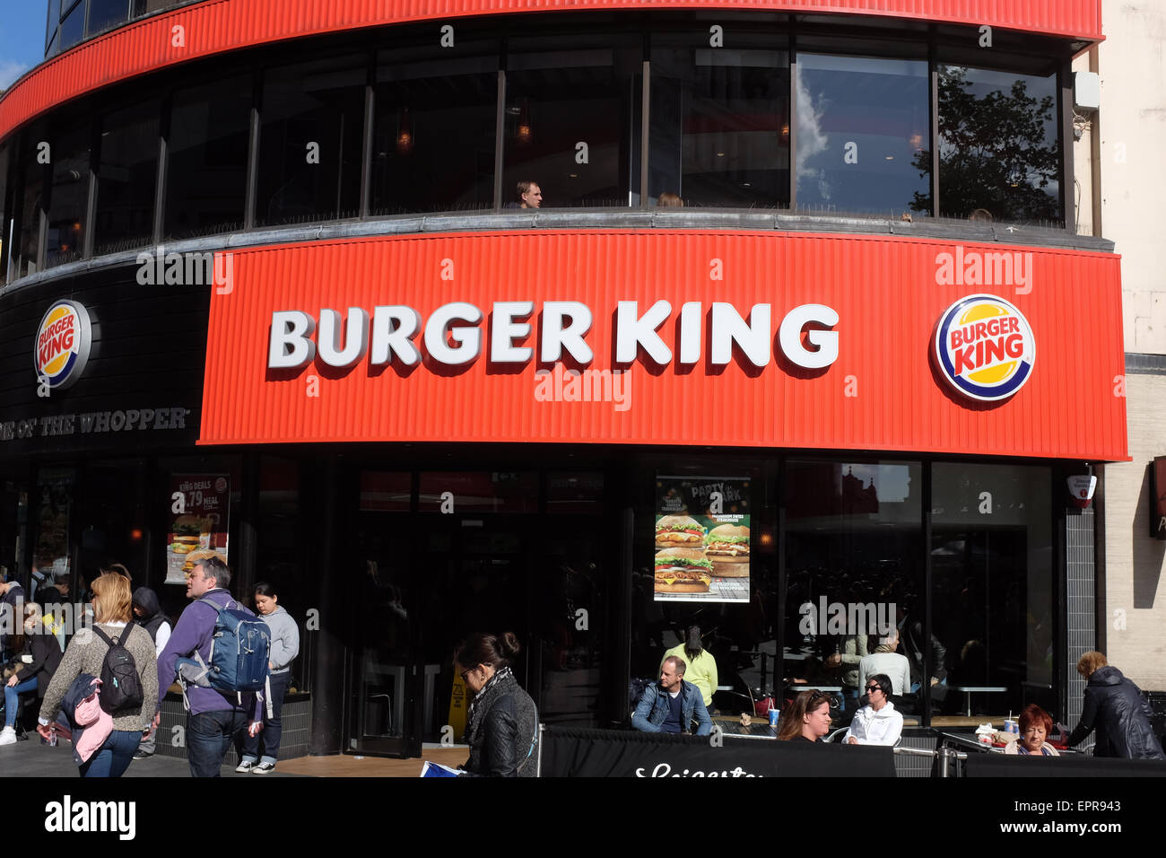Burger King in Leicester Square, London, England Stock Photo Alamy