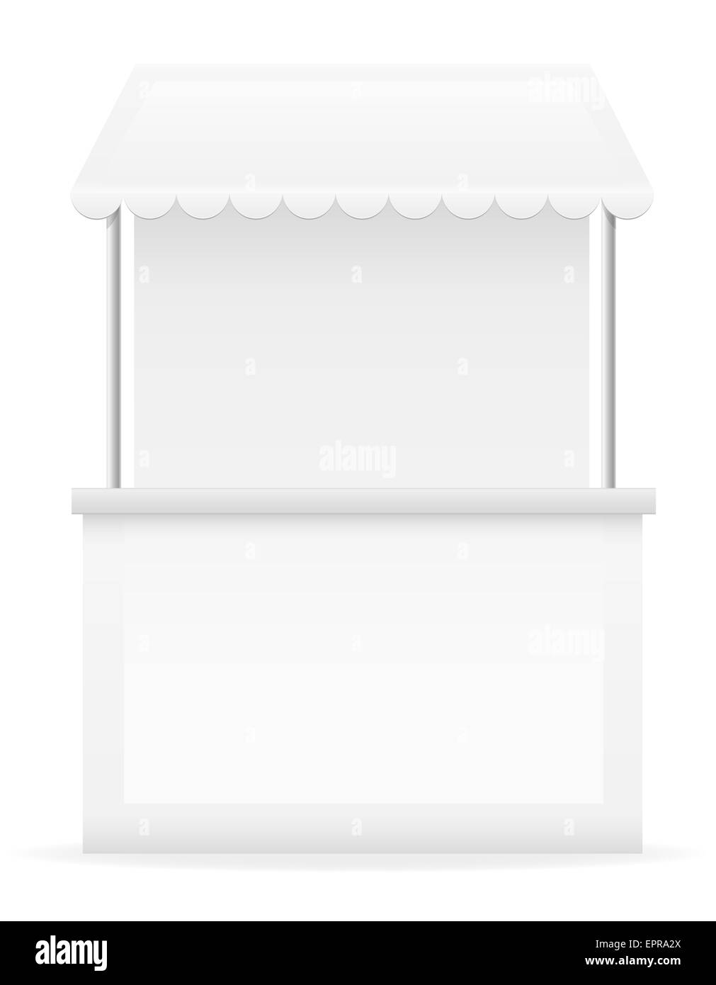 white stall illustration isolated on background Stock Photo
