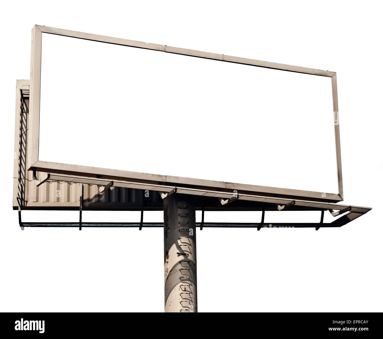 Blank billboard isolated on white background Stock Photo - Alamy