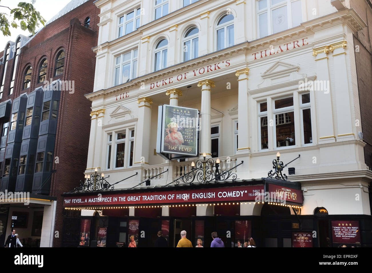 The Duke of York's Theatre in London, England, showing Hay Fever. Stock Photo