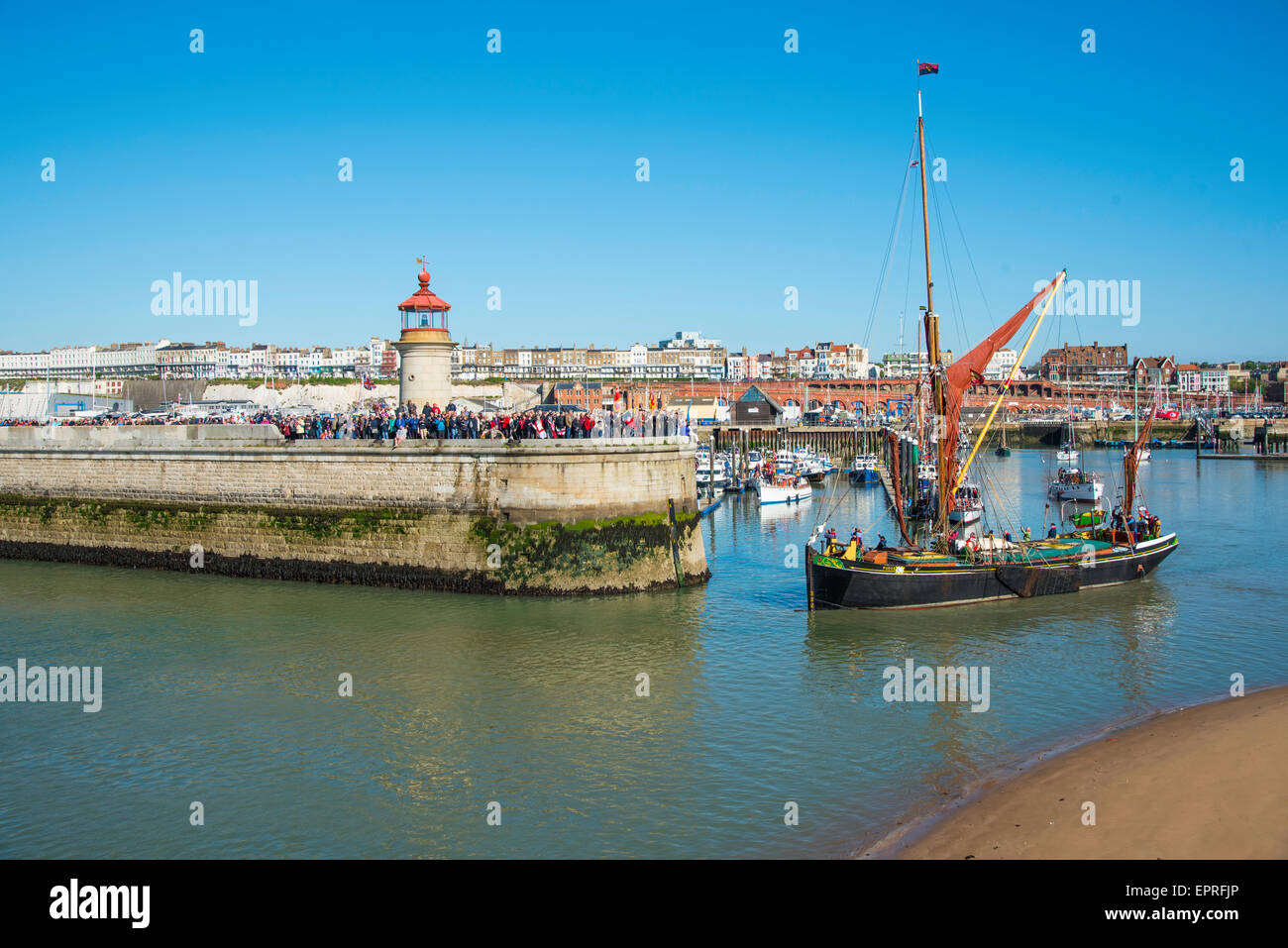 Ramsgate, Kent, UK. 21st May, 2015. Thames Sailing Barge and Dunkirk ...