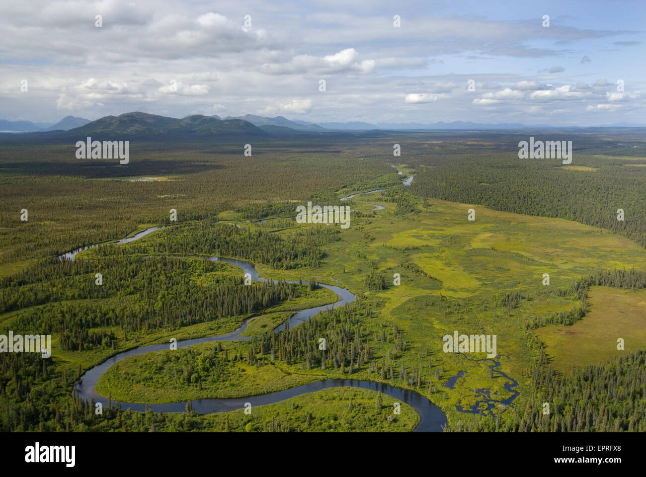 Aerial, Nushagak River, AK Stock Photo - Alamy