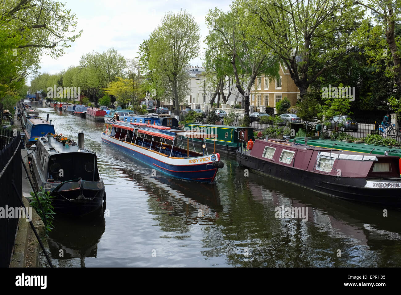 Regent's Canal running through Little Venice in Maida Vale, London, England. Stock Photo
