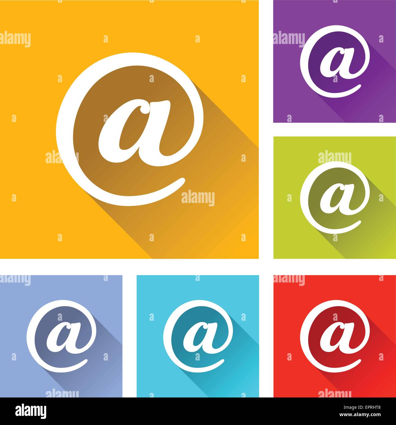 illustration of flat design set icons for email Stock Vector Image ...