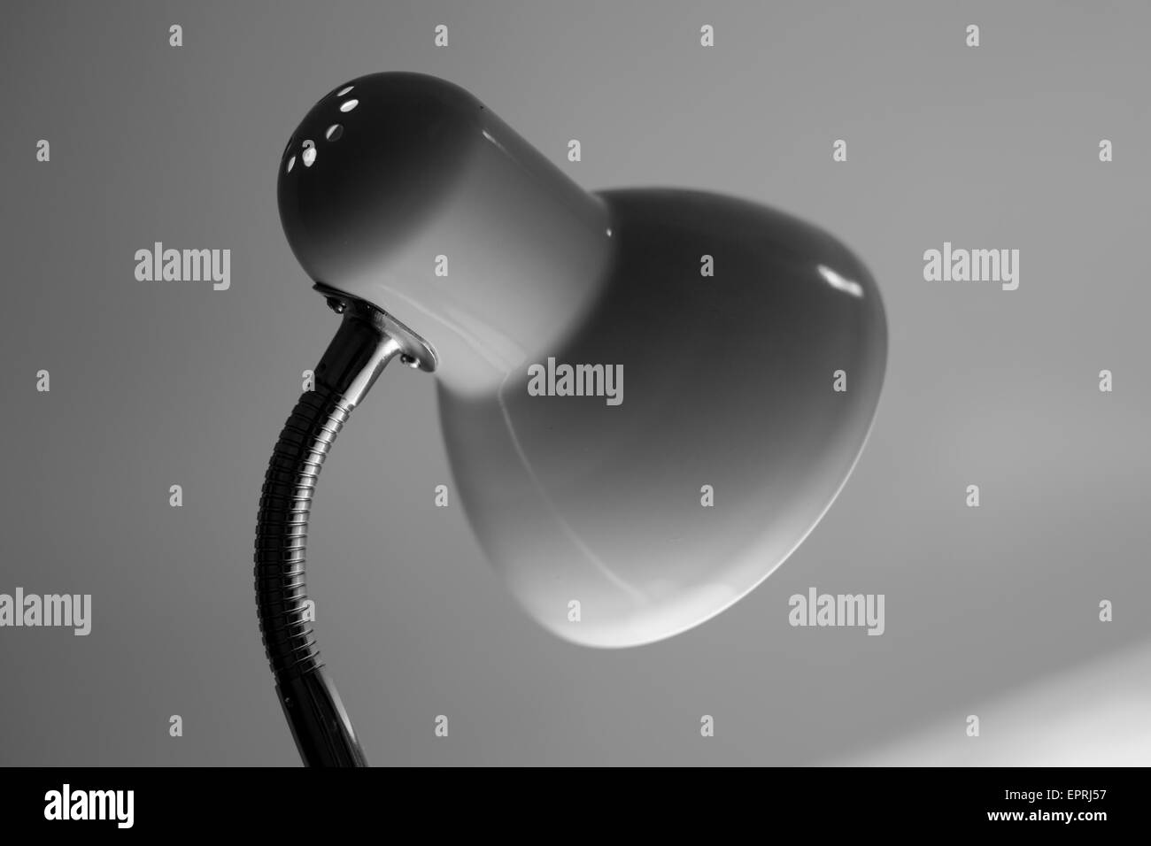 Desk lamp on table Stock Photo