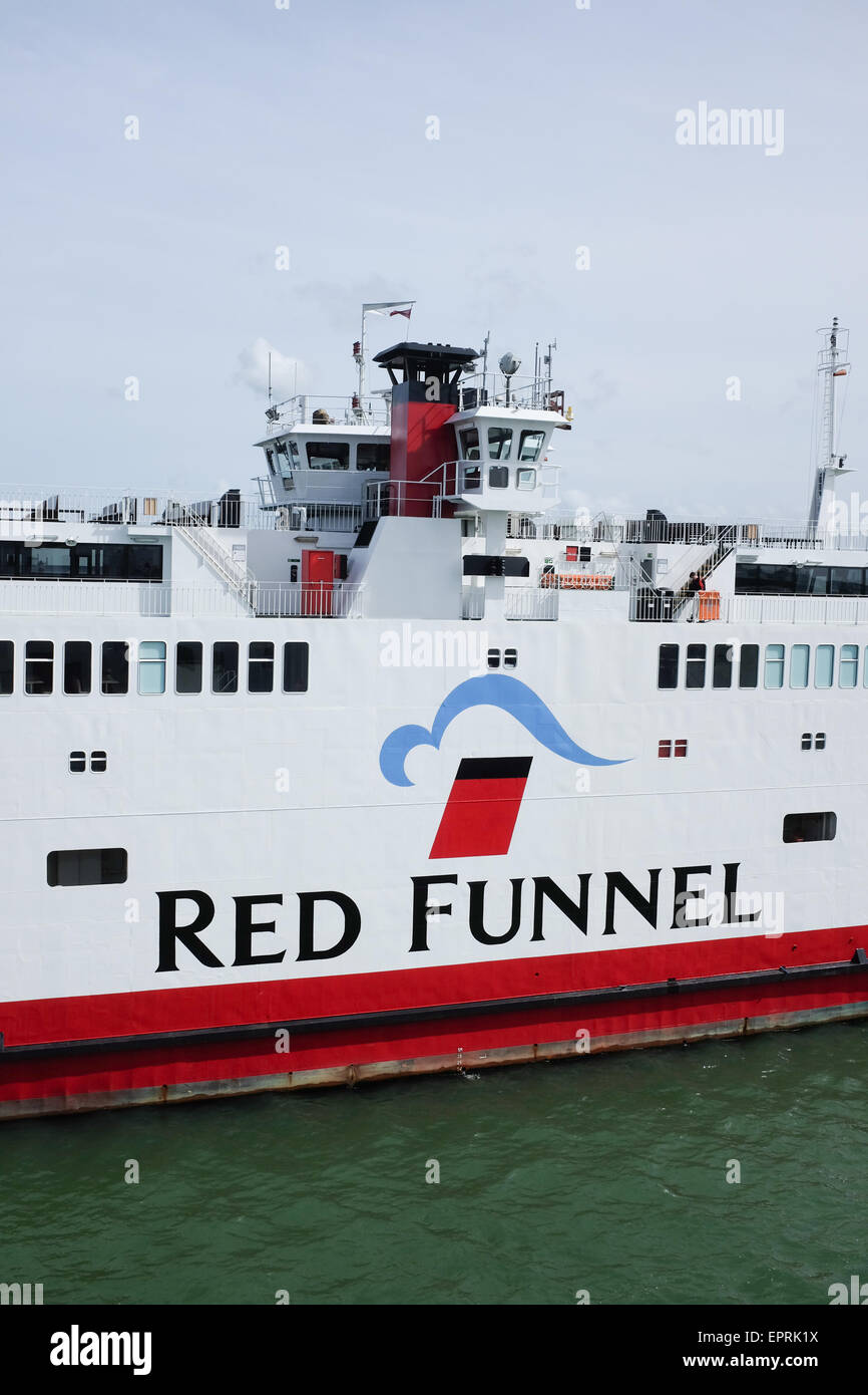 A Red Funnel ferry that sails between Southampton and Cowes on the Isle of Wight, U.K. Stock Photo