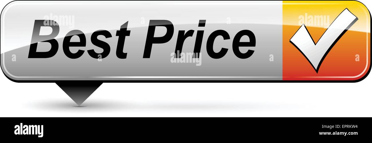 illustration of best price icon on white background Stock Vector
