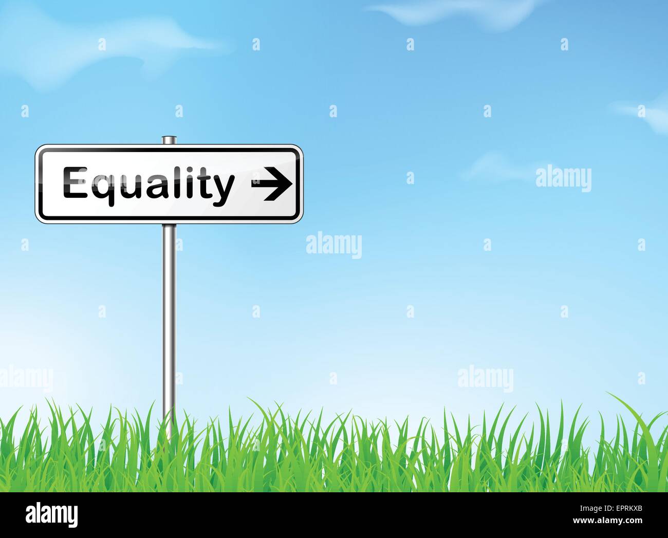 illustration of equality sign on nature background Stock Vector