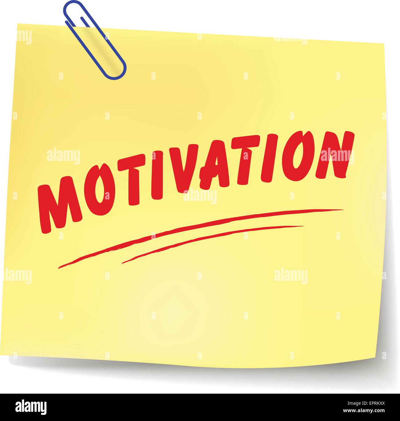 illustration of motivation note on white background Stock Vector