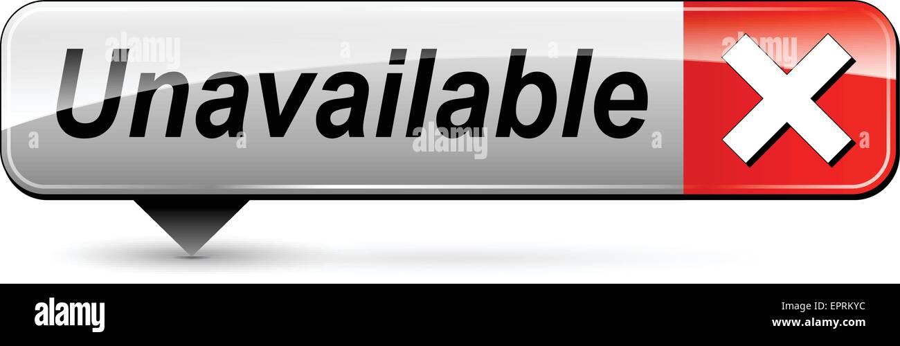 illustration of unavailable rectangular icon on white background Stock