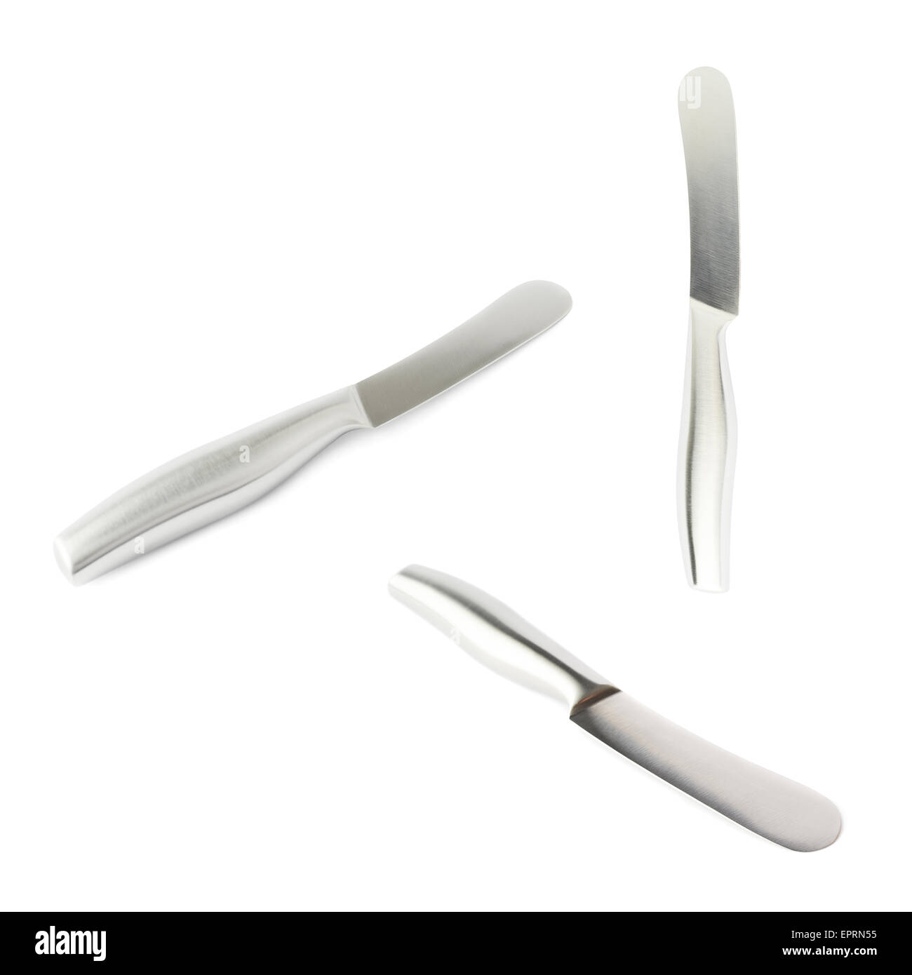 Steel kitchen spatula knife isolated Stock Photo Alamy