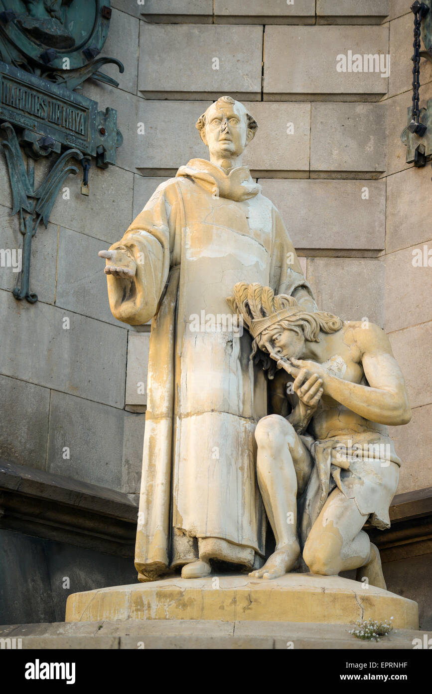 Columbus column on the Barcelona habour with high details Stock Photo ...