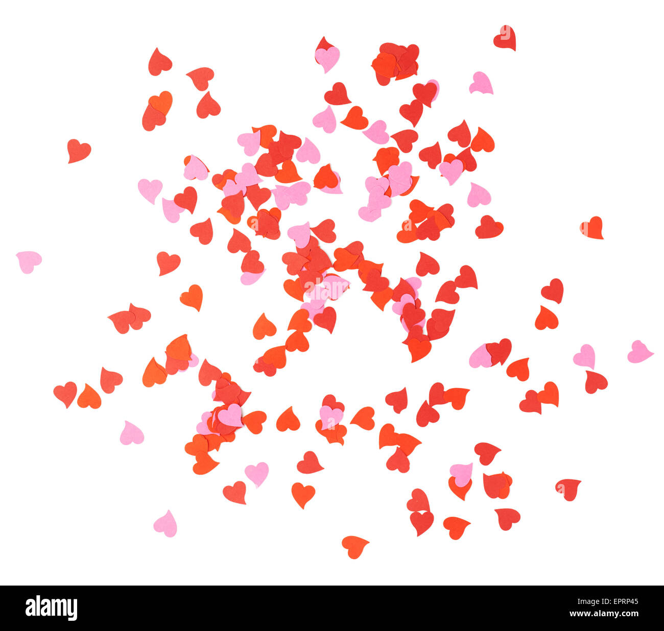 Heart shaped confetti composition Stock Photo Alamy