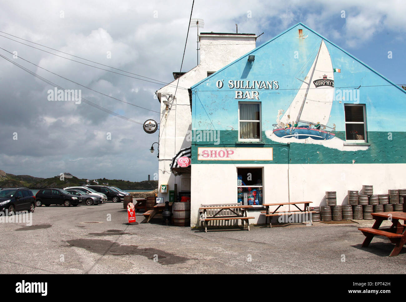 O'Sullivans famous bar at Crookhaven harbour in County Cork Stock Photo