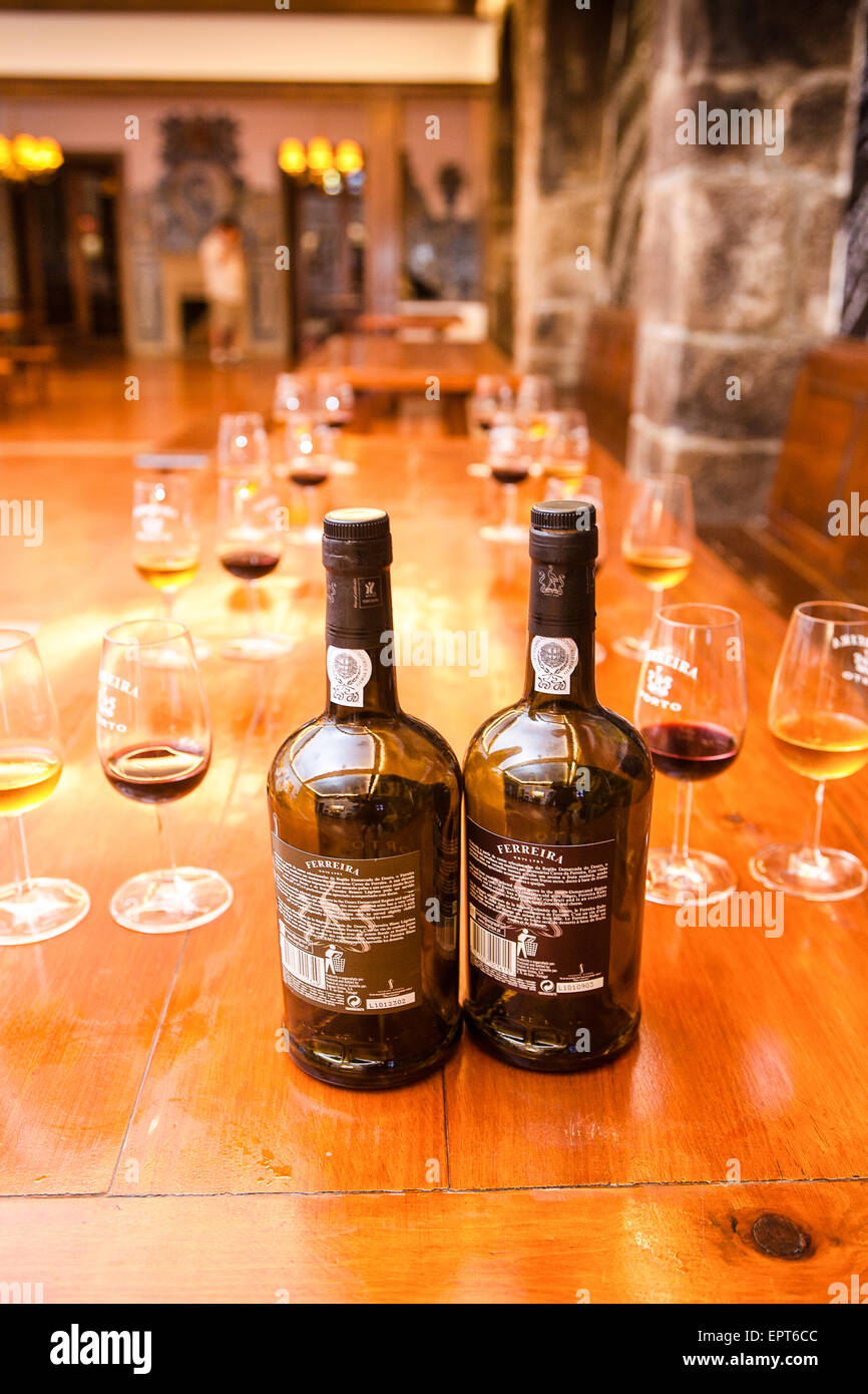 At a tasting of the famous Port wine. Here at Ferreira wine cellar. The
