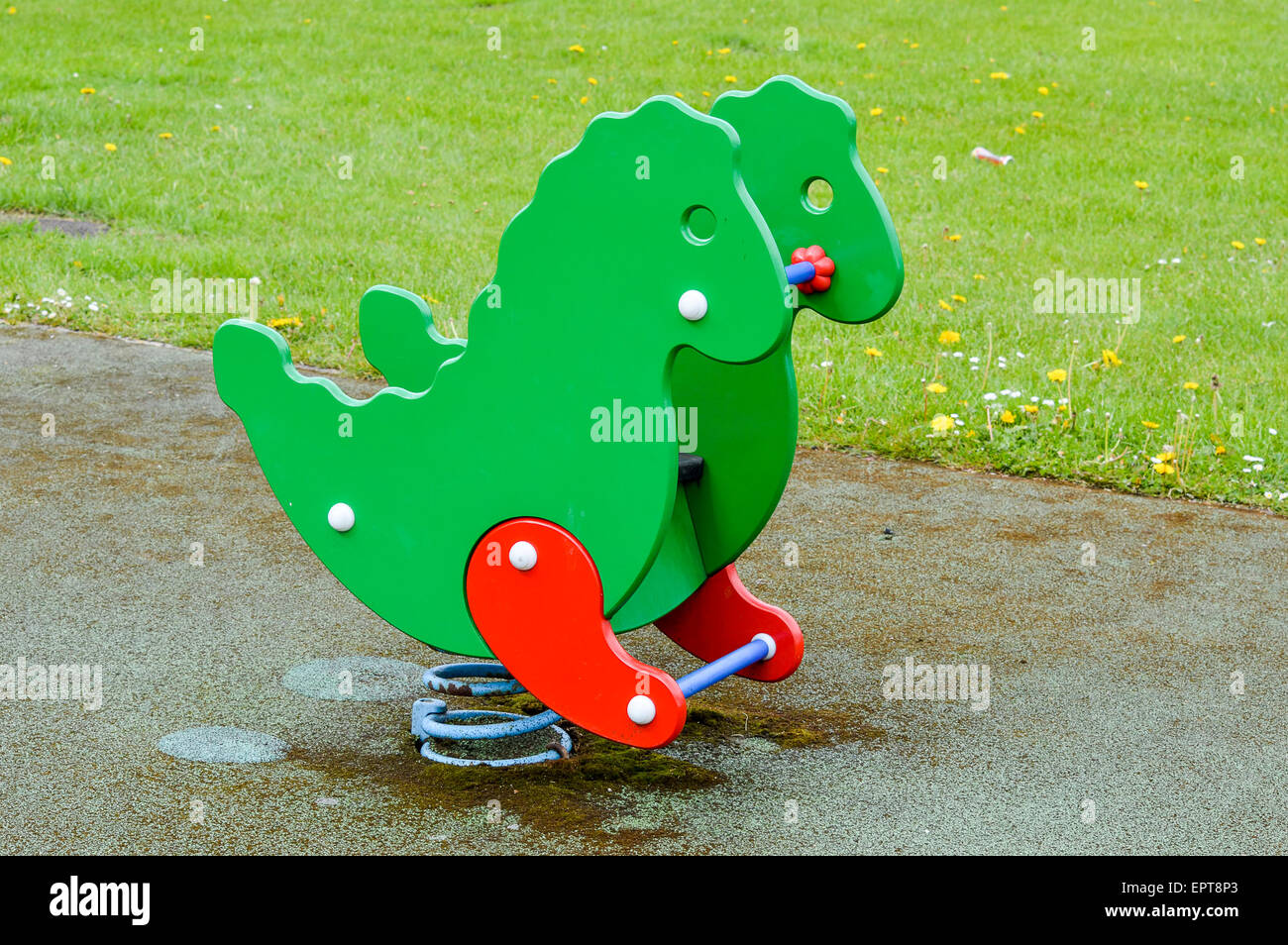 Outside Dragon playground ride Stock Photo