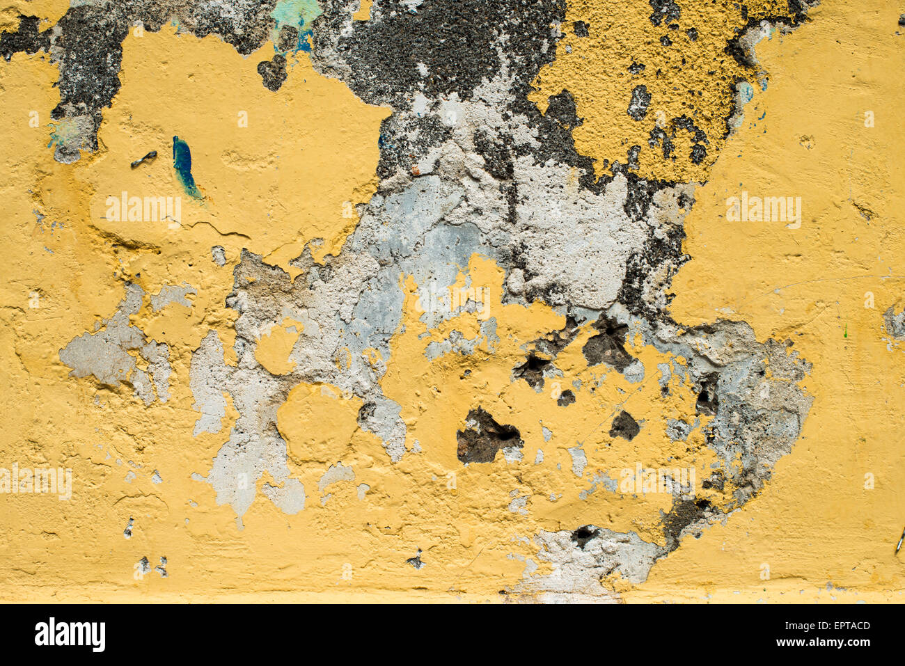 Rustic Wall Textures - Paint on Stucco Stock Photo
