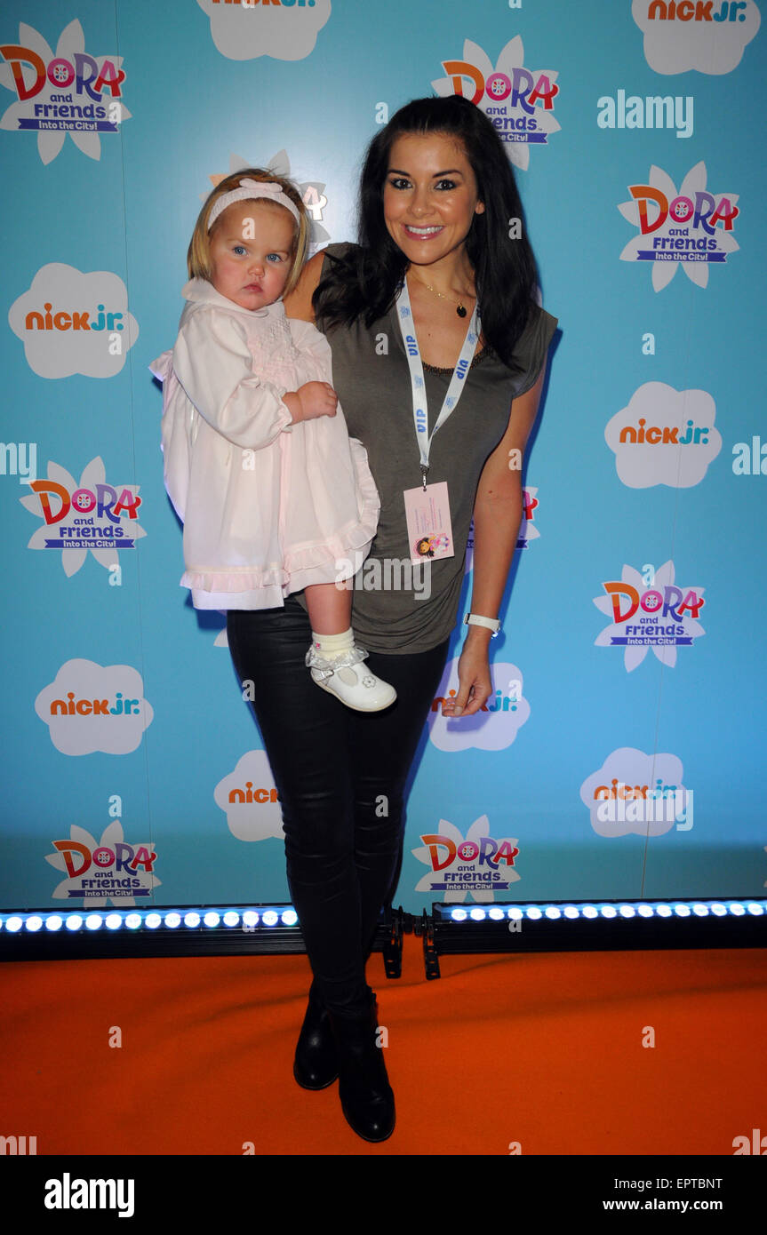 London,UK,Imogen Thomas attends Dora Friends: Into City -TV premiere featuring Dora Explorer at Empire cinema,Leicester Square,London 02 November2014. Stock Photo