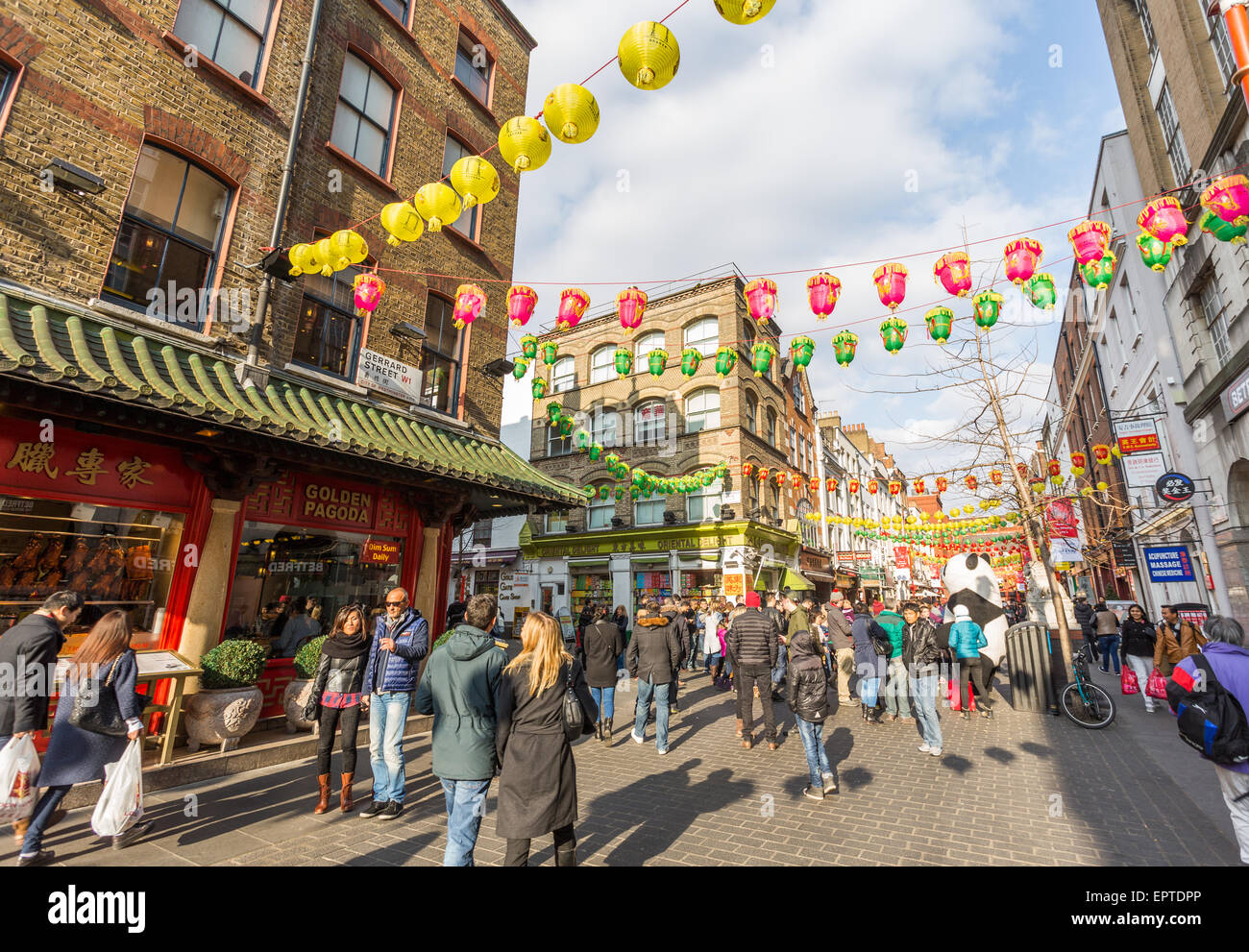 Gerrard Street in Chinatown London Britain Stock Photo Alamy