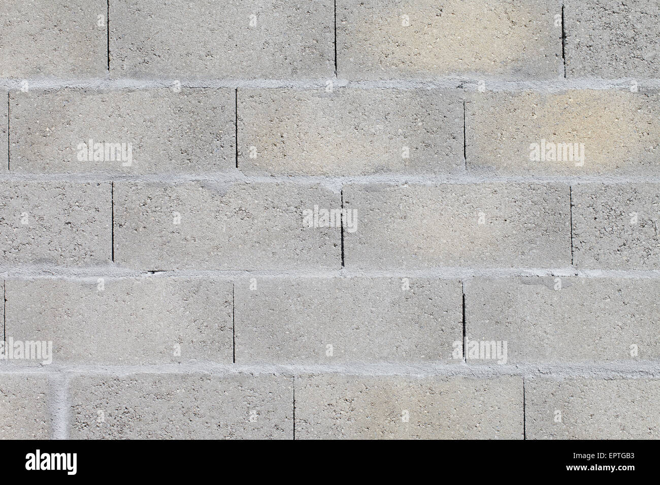 Close-up of Grey Brick Wall, Royan, Charente-Maritime, France Stock Photo
