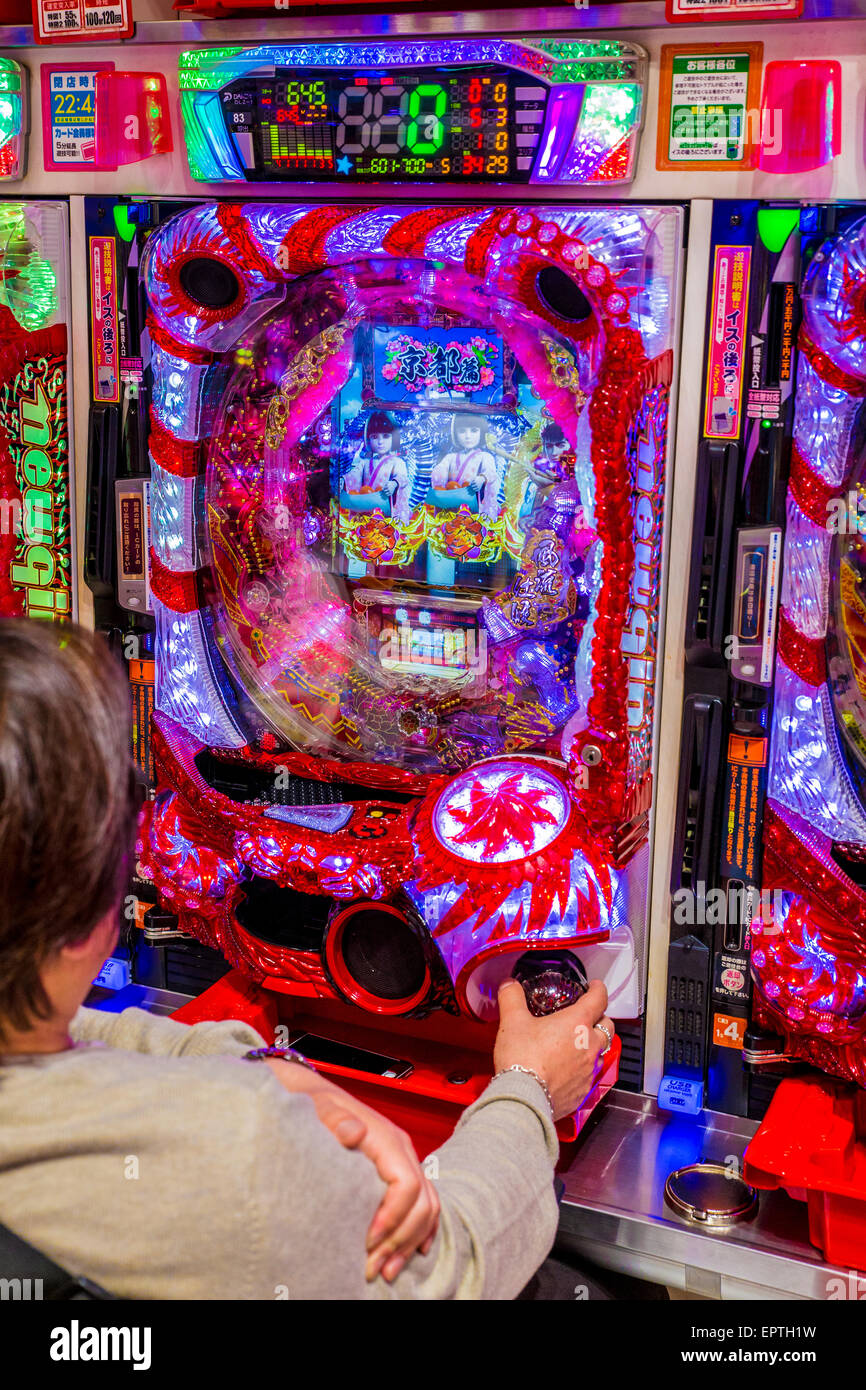 Pachinko, Japanese gambling arcade Stock Photo