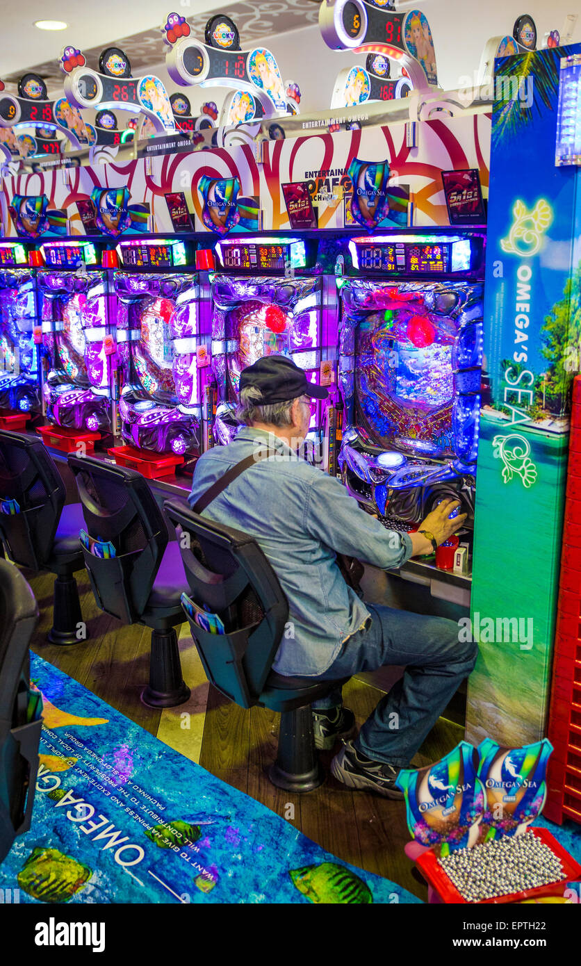 Pachinko, Japanese gambling arcade Stock Photo