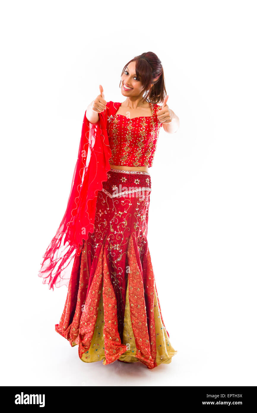 Indian woman showing thumbs up hi-res stock photography and images - Alamy