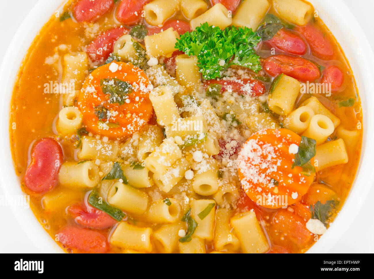 everyone's favorite Italian bean soup, Pasta Fagioli Stock Photo Alamy
