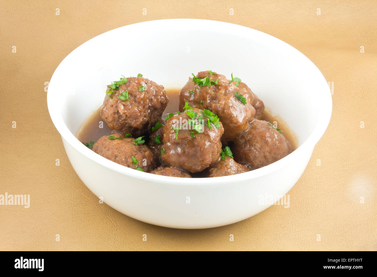 Swedish meatballs with swedish flag hires stock photography and images