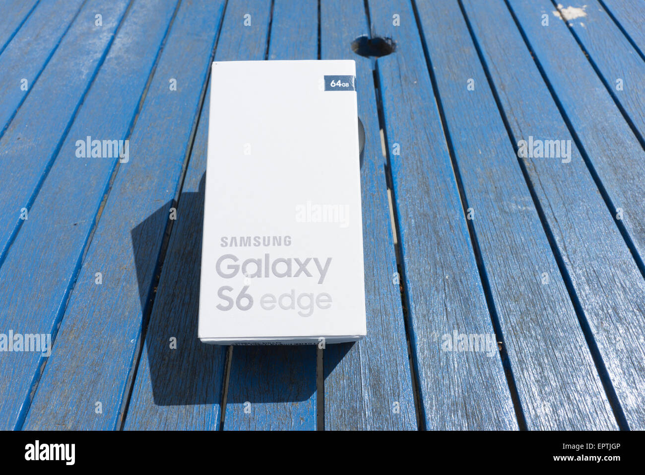 Unboxing the samsung gaxley edge S6 first look Stock Photo
