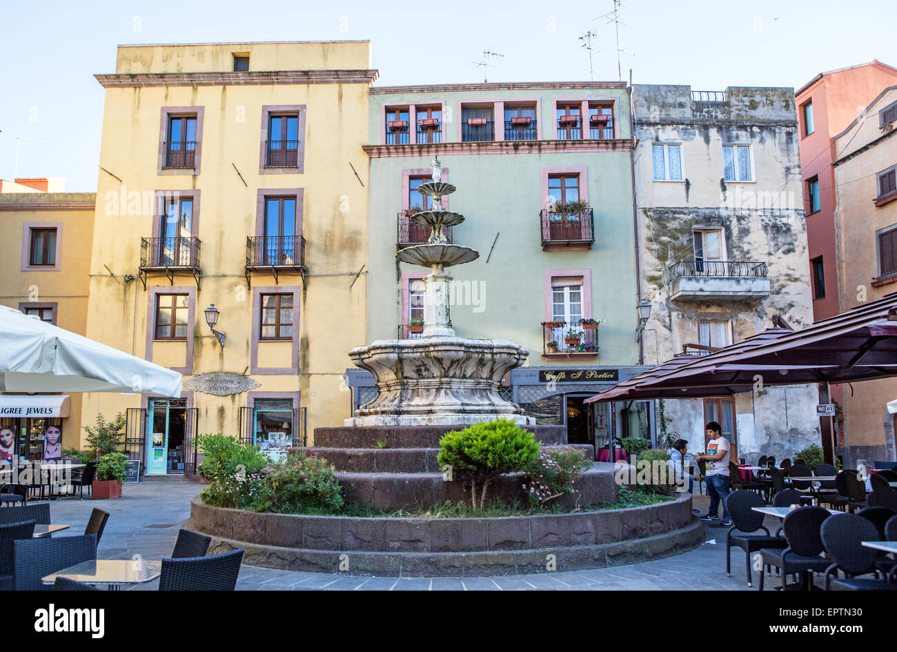 Traditional Houses Bosa Sardinia Italy Stock Photo Alamy