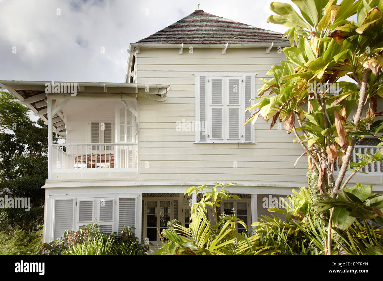 Low angle view of a house, Jamaica Stock Photo