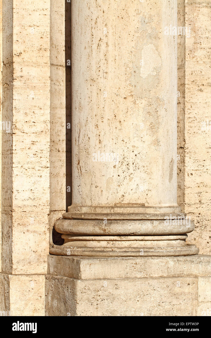 Section of a classic pillar in Rome, Italy Stock Photo Alamy
