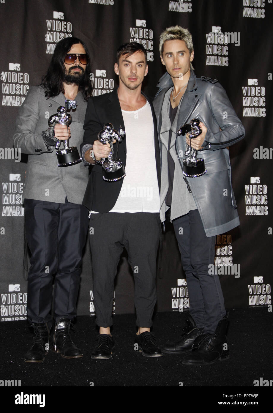 Tomo Milicevic, Jared Leto and Shannon Leto of 30 Seconds to Mars Stock  Photo - Alamy