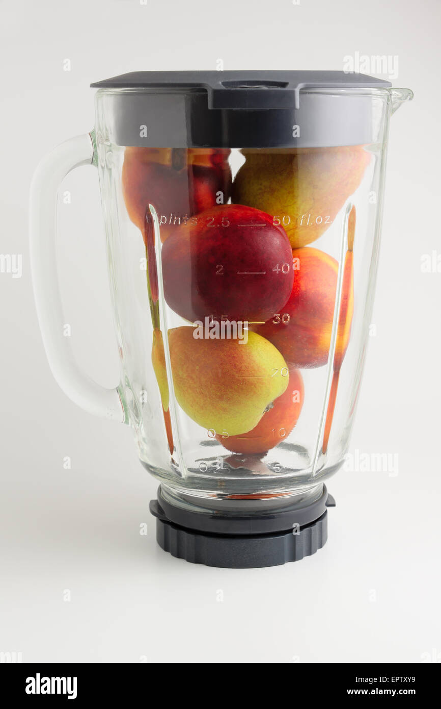 Blender In Kitchen With Range Of Fresh Fruits And Vegetables High-Res Stock  Photo - Getty Images