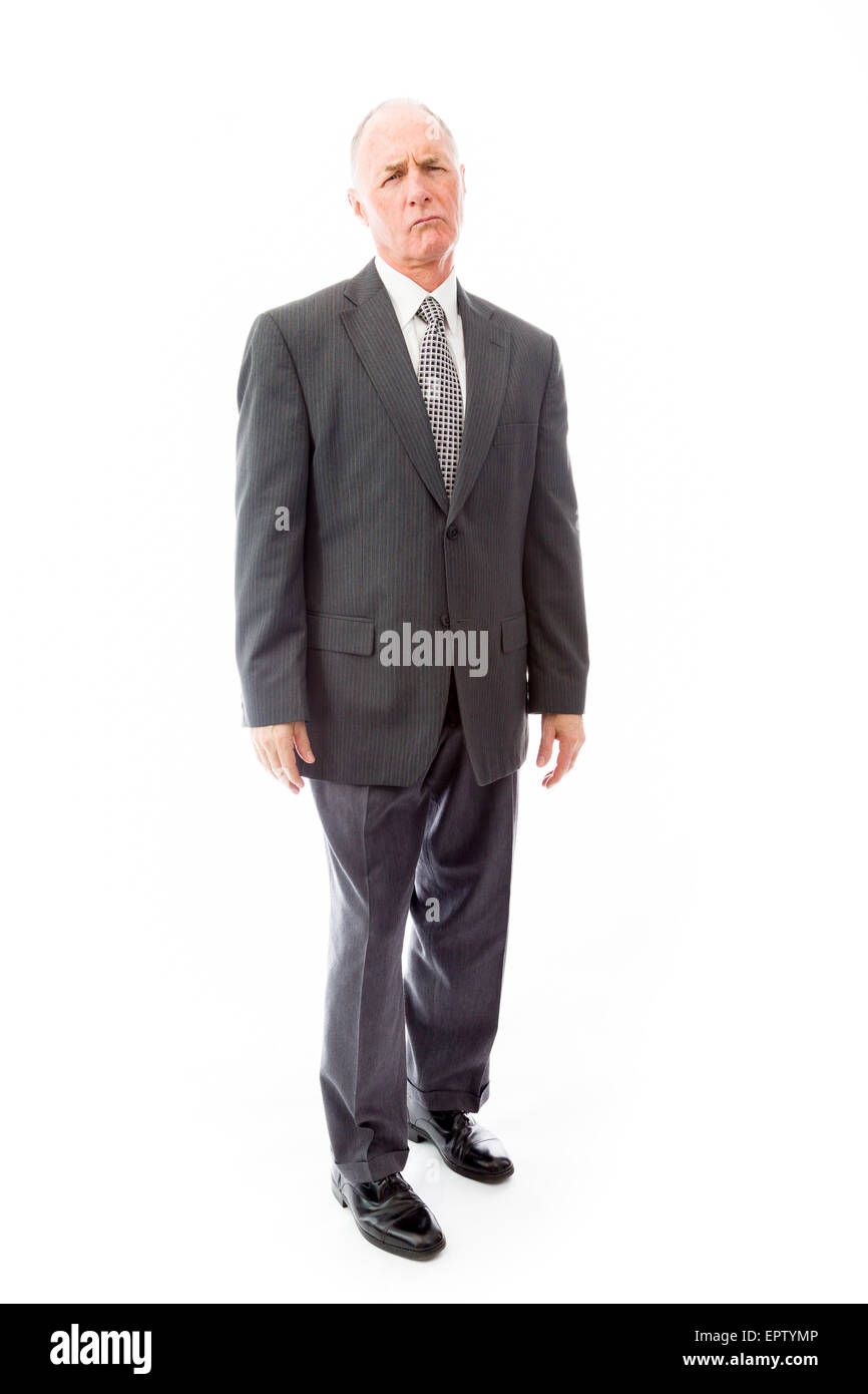 senior caucasian man isolated on a white background Stock Photo - Alamy